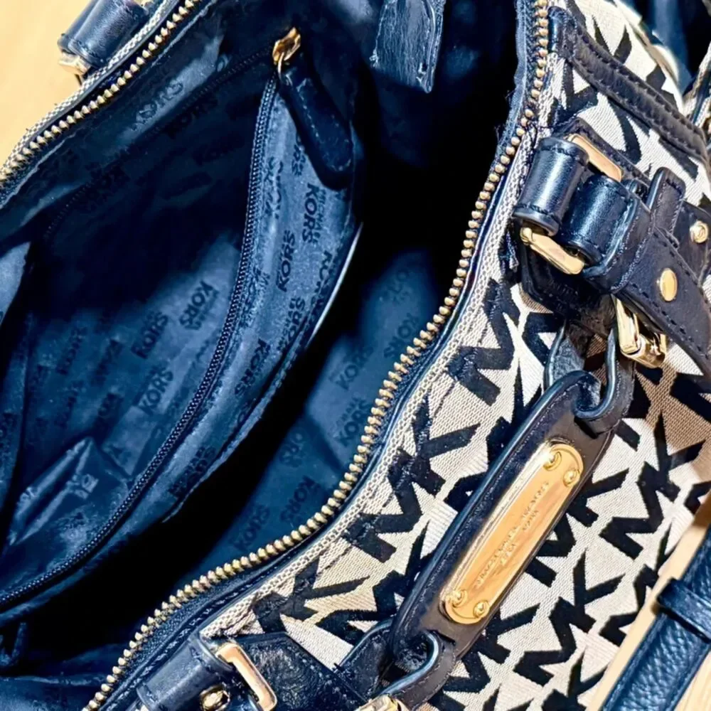 Michael Kors Gansevoort Satchel Bag & Matching Jet Set Wallet Bundle